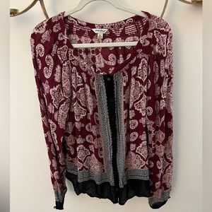 LICKY Paisley XL Long Sleeve Blouse